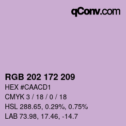 Color code: RGB 202 172 209 | qconv.com