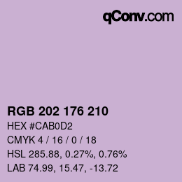 Color code: RGB 202 176 210 | qconv.com