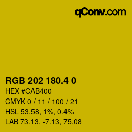 カラーコード: RGB 202 180.4 0 | qconv.com