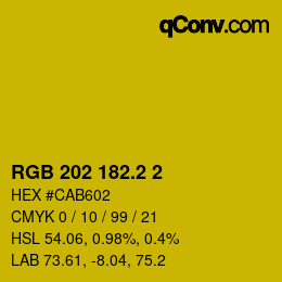 カラーコード: RGB 202 182.2 2 | qconv.com