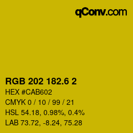 カラーコード: RGB 202 182.6 2 | qconv.com