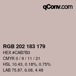 Farbcode: RGB 202 183 179 | qconv.com