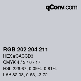 Color code: RGB 202 204 211 | qconv.com