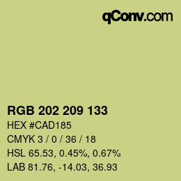 颜色代码: RGB 202 209 133 | qconv.com