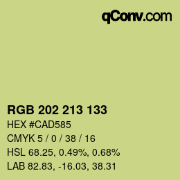 颜色代码: RGB 202 213 133 | qconv.com
