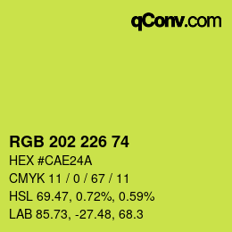 Color code: RGB 202 226 74 | qconv.com