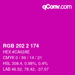 カラーコード: RGB 202 2 174 | qconv.com