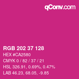 Farbcode: RGB 202 37 128 | qconv.com