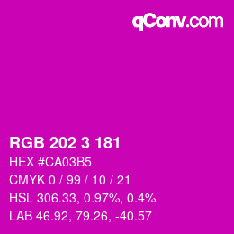 カラーコード: RGB 202 3 181 | qconv.com
