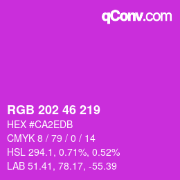 Farbcode: RGB 202 46 219 | qconv.com