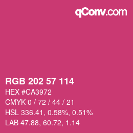カラーコード: RGB 202 57 114 | qconv.com