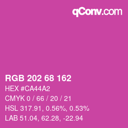 Color code: RGB 202 68 162 | qconv.com