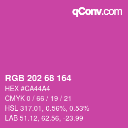 Color code: RGB 202 68 164 | qconv.com