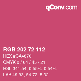 Farbcode: RGB 202 72 112 | qconv.com