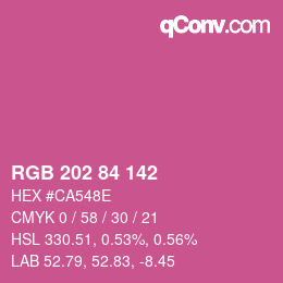 Color code: RGB 202 84 142 | qconv.com
