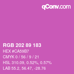 Farbcode: RGB 202 89 183 | qconv.com