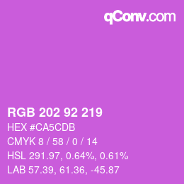 颜色代码: RGB 202 92 219 | qconv.com