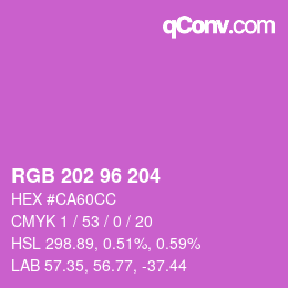 Color code: RGB 202 96 204 | qconv.com