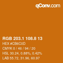 Color code: RGB 203.1 108.8 13 | qconv.com