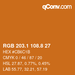 Color code: RGB 203.1 108.8 27 | qconv.com