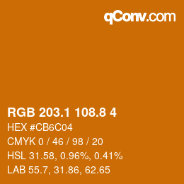 Color code: RGB 203.1 108.8 4 | qconv.com