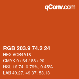 Color code: RGB 203.9 74.2 24 | qconv.com