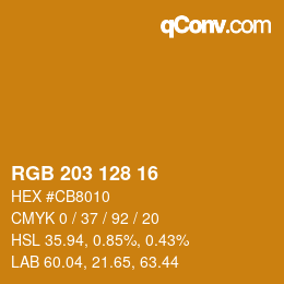 Farbcode: RGB 203 128 16 | qconv.com
