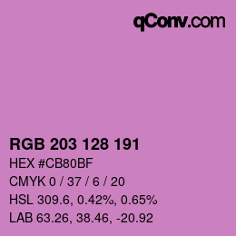 Color code: RGB 203 128 191 | qconv.com