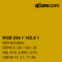 カラーコード: RGB 204.1 162.8 1 | qconv.com