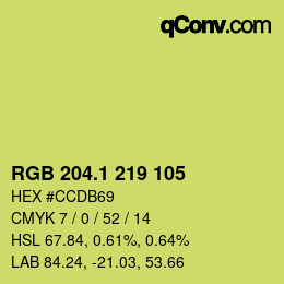 カラーコード: RGB 204.1 219 105 | qconv.com