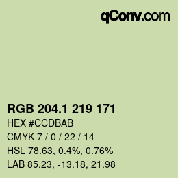 カラーコード: RGB 204.1 219 171 | qconv.com