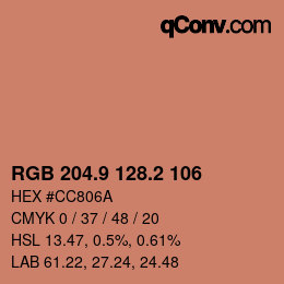 Color code: RGB 204.9 128.2 106 | qconv.com