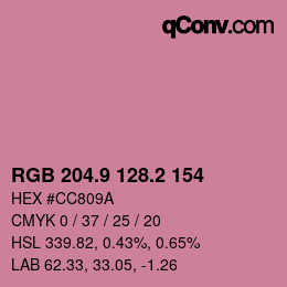 Color code: RGB 204.9 128.2 154 | qconv.com