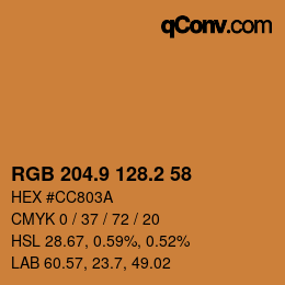 Color code: RGB 204.9 128.2 58 | qconv.com
