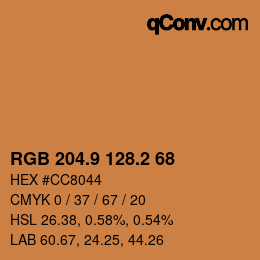 Color code: RGB 204.9 128.2 68 | qconv.com