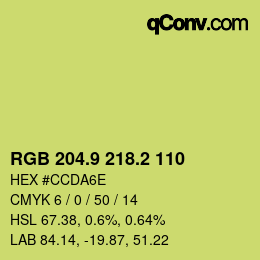 カラーコード: RGB 204.9 218.2 110 | qconv.com