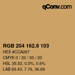 Color code: RGB 204 162.8 103 | qconv.com