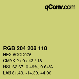 Farbcode: RGB 204 208 118 | qconv.com