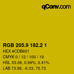 カラーコード: RGB 205.9 182.2 1 | qconv.com