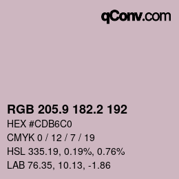 Color code: RGB 205.9 182.2 192 | qconv.com