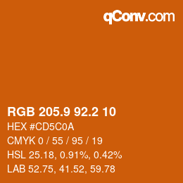 Color code: RGB 205.9 92.2 10 | qconv.com