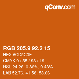 Color code: RGB 205.9 92.2 15 | qconv.com