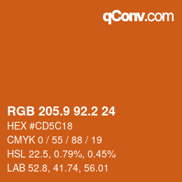 Color code: RGB 205.9 92.2 24 | qconv.com