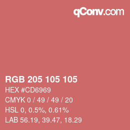 Color code: RGB 205 105 105 | qconv.com