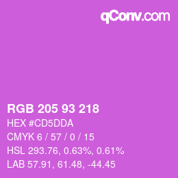 Color code: RGB 205 93 218 | qconv.com