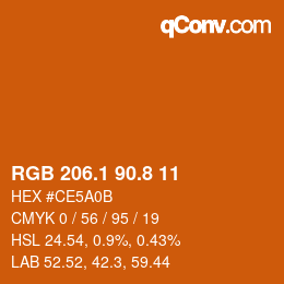 Color code: RGB 206.1 90.8 11 | qconv.com