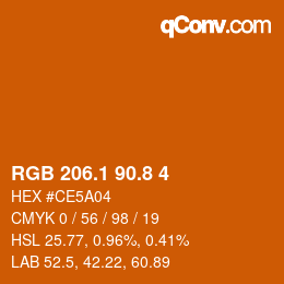 Color code: RGB 206.1 90.8 4 | qconv.com