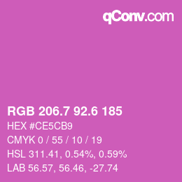 カラーコード: RGB 206.7 92.6 185 | qconv.com