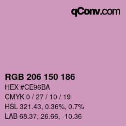 Farbcode: RGB 206 150 186 | qconv.com