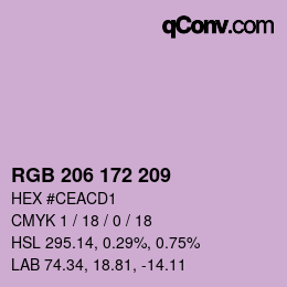 カラーコード: RGB 206 172 209 | qconv.com